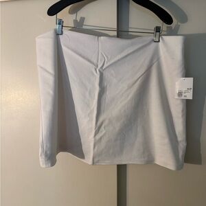 Elegant White Women's Skirt (linen)
